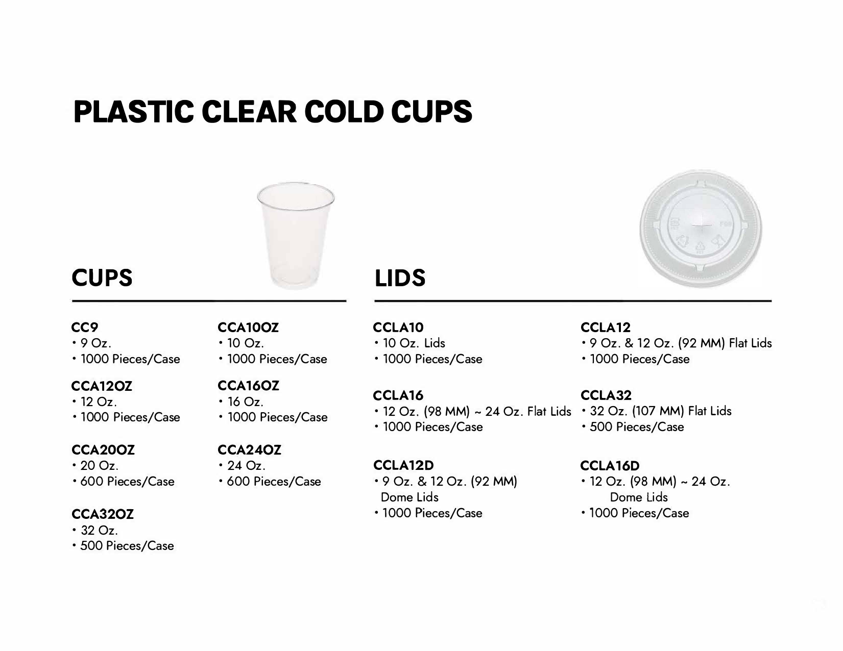 Plastic Clear Cold Cups