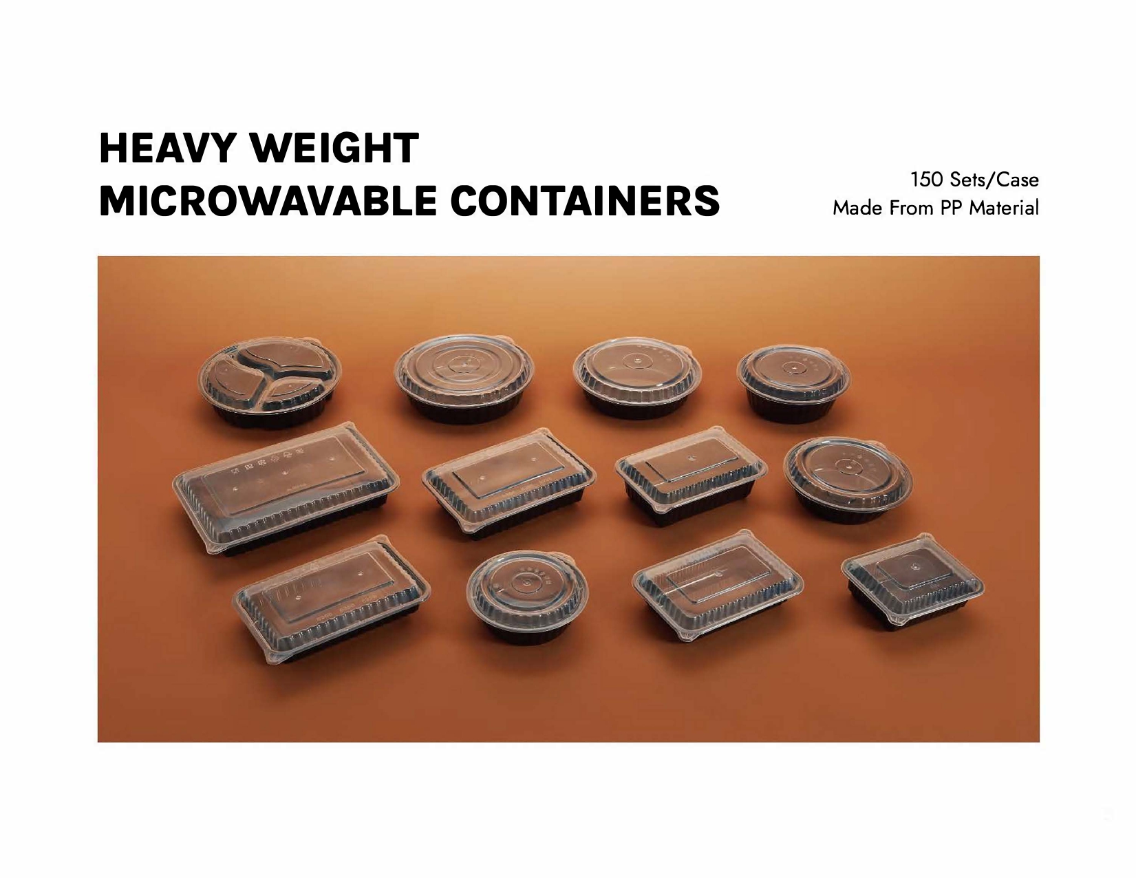 Heavy Weight Microwavable Containers